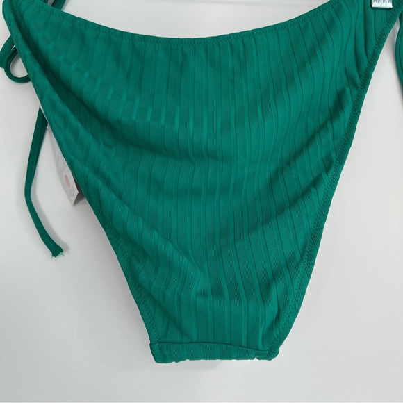 NWTWomen's Ribbed High Leg Extra Cheeky Bikini Bottom - Shade & Shore Green XL - Picture 15 of 17
